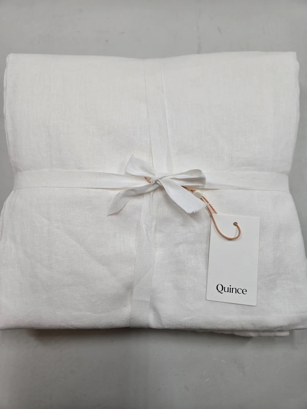 NWT QUINCE Set Of 2 48x84 European Linen Curtains White 9527